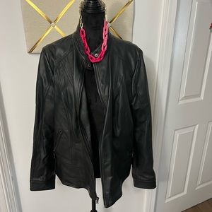 Faux leather jacket